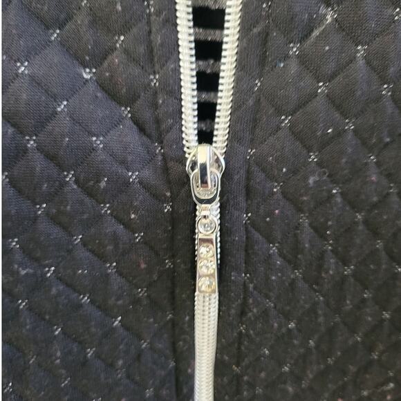 Allison Daley Black with Silver Sparkle Sleeveless Vest - XL - Picture 4 of 9